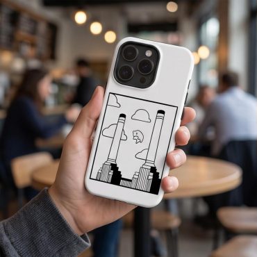 Pink Floyd Phone Case - Flying Pig Over Battersea Power Station Minimalism