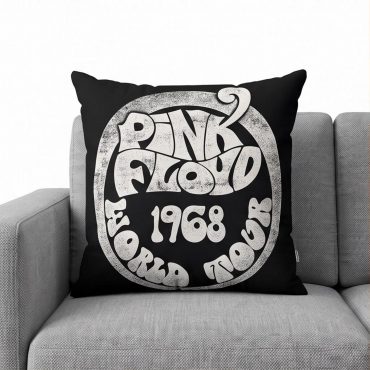 Pink Floyd Pillow Cover - 1968 World Tour Rock Circle