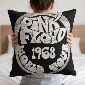 Pink Floyd Pillow Cover - 1968 World Tour Rock Circle