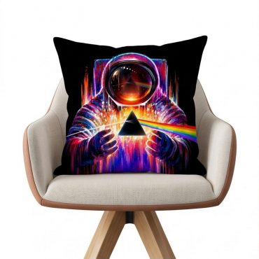 Pink Floyd Pillow Cover - Astronaut First Encounter with DSOTM Pink Floyd Pillow Cover - Astronaut First Encounter with DSOTM