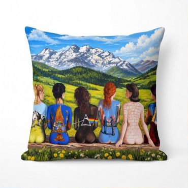 Pink Floyd Pillow Cover - Back Art in the Valley
