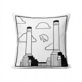 Pink Floyd Pillow Cover - Flying Pig Over Battersea Power Station Minimalism