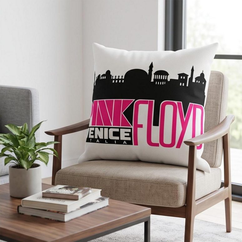 Pink Floyd Pillow Cover - Venice Italia 1965 Vintage
