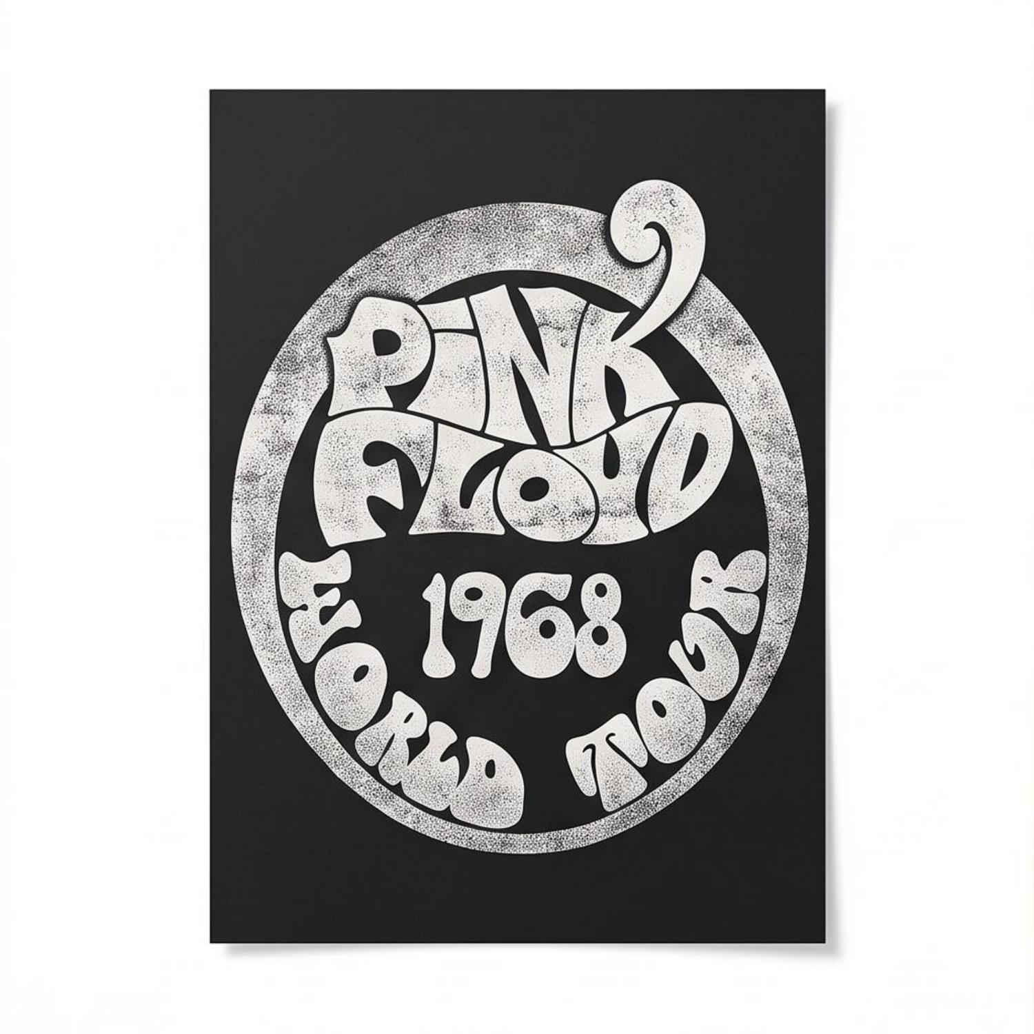 Pink Floyd Poster - 1968 World Tour Rock Circle Pink Floyd Poster - 1968 World Tour Rock Circle