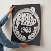 Pink Floyd Poster - 1968 World Tour Rock Circle Pink Floyd Poster - 1968 World Tour Rock Circle