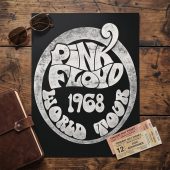 Pink Floyd Poster - 1968 World Tour Rock Circle Pink Floyd Poster - 1968 World Tour Rock Circle