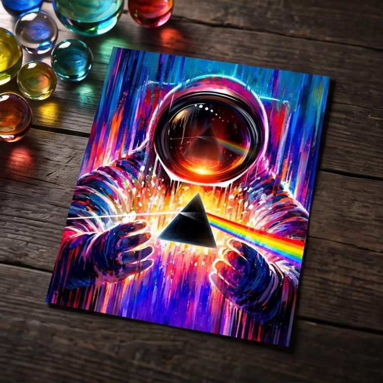 Pink Floyd Poster - Astronaut First Encounter with DSOTM