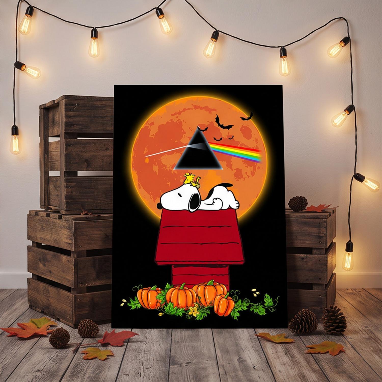 Pink Floyd Poster - Snoopy and Woodstock Dark Side Of The Moon ...