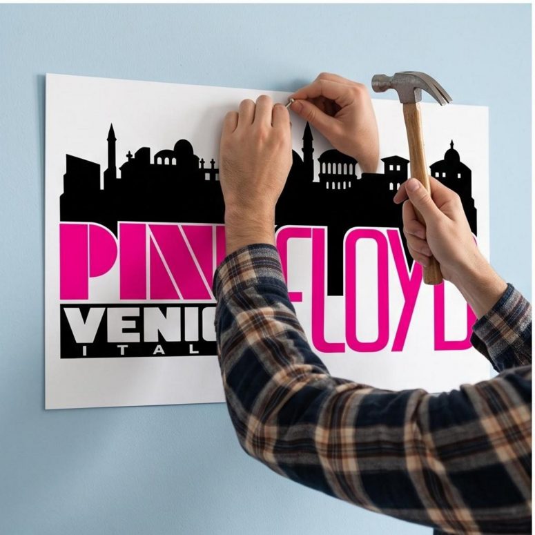 Pink Floyd Poster - Venice Italia 1965 Vintage Pink Floyd Poster - Venice Italia 1965 Vintage