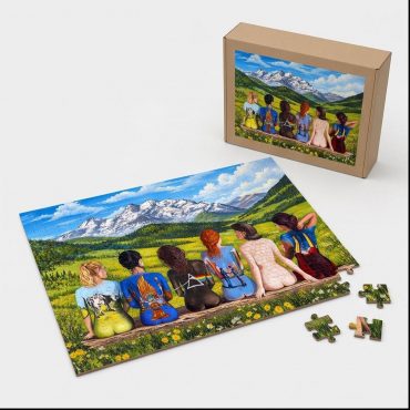 Pink Floyd Puzzle - Back Art in the Valley