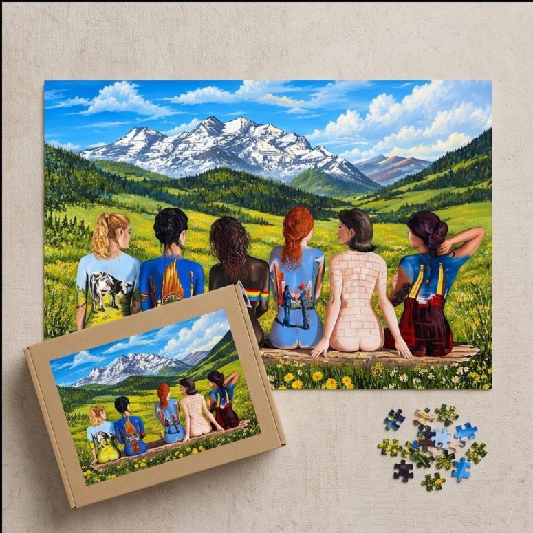Pink Floyd Puzzle - Back Art in the Valley