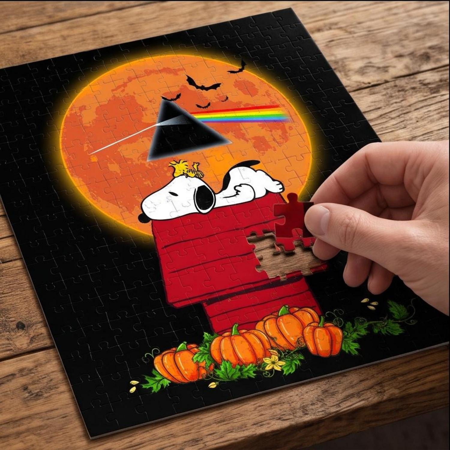 Pink Floyd Puzzle - Snoopy and Woodstock Dark Side Of The Moon ...
