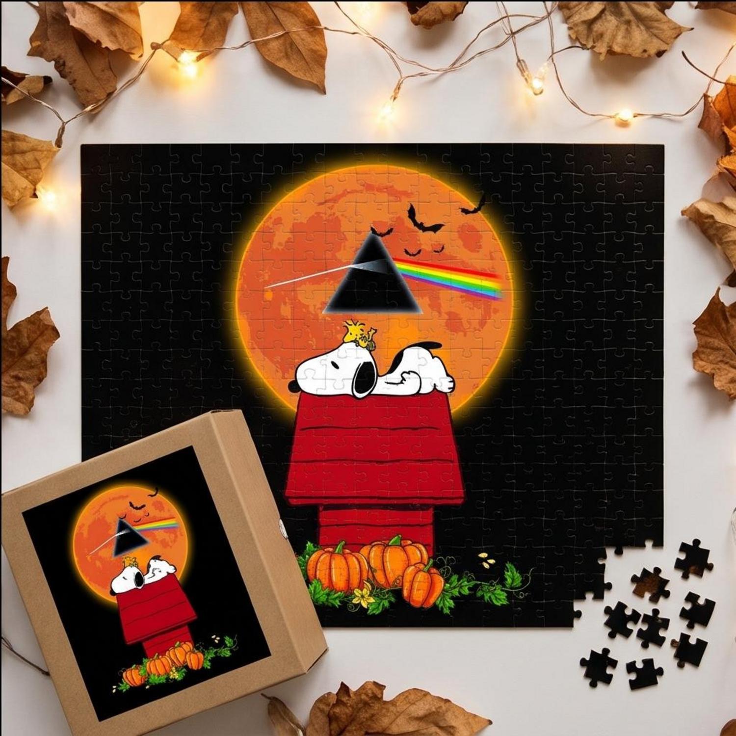 Pink Floyd Puzzle - Snoopy and Woodstock Dark Side Of The Moon ...