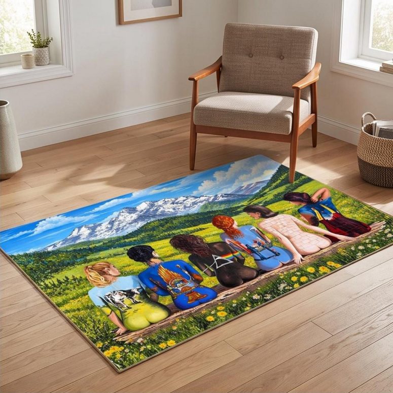 Pink Floyd Rug - Back Art in the Valley Pink Floyd Rug - Back Art in the Valley