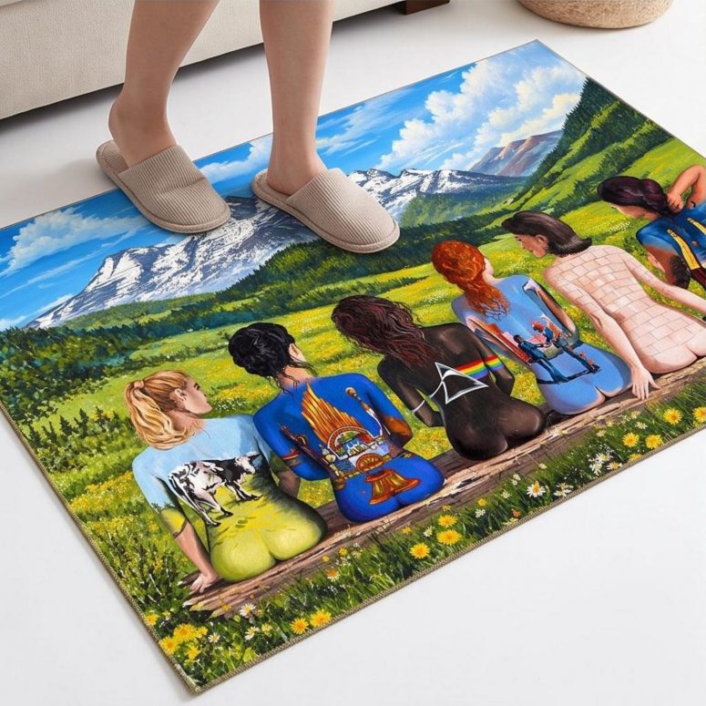 Pink Floyd Rug - Back Art in the Valley Pink Floyd Rug - Back Art in the Valley
