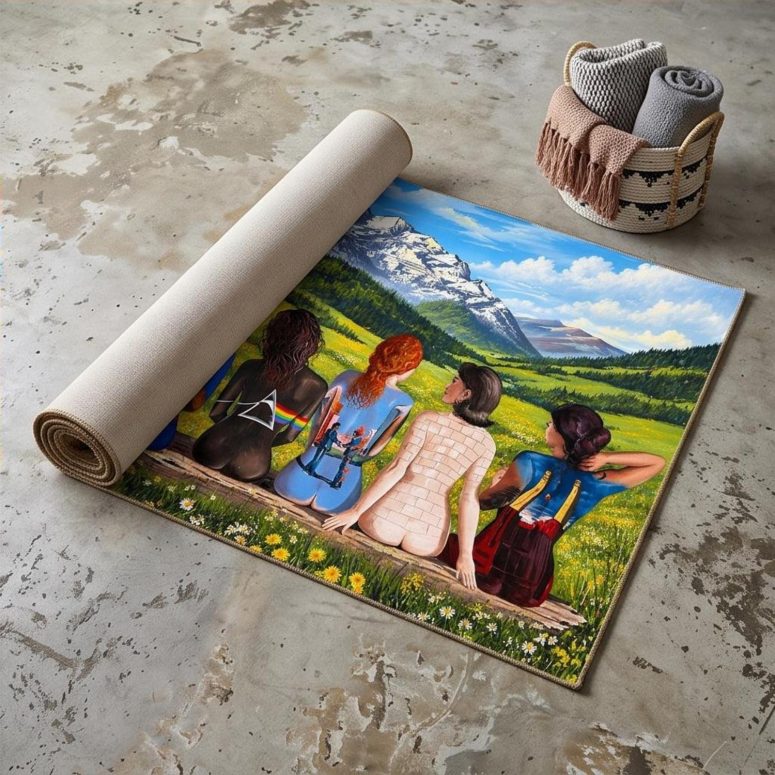 Pink Floyd Rug - Back Art in the Valley Pink Floyd Rug - Back Art in the Valley