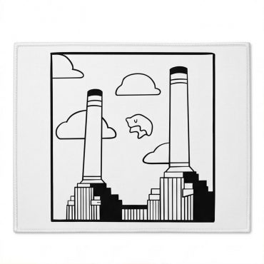 Pink Floyd Rug - Flying Pig Over Battersea Power Station Minimalism Pink Floyd Rug - Flying Pig Over Battersea Power Station Minimalism
