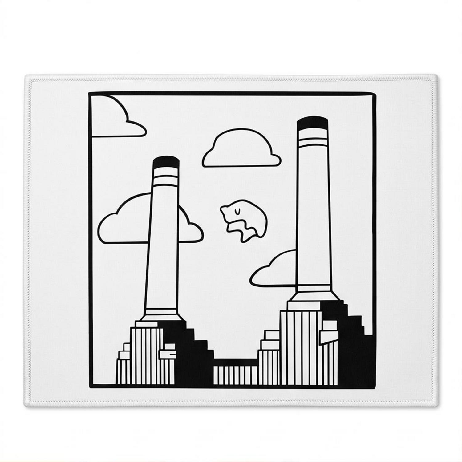 Pink Floyd Rug - Flying Pig Over Battersea Power Station Minimalism Pink Floyd Rug - Flying Pig Over Battersea Power Station Minimalism