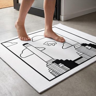 Pink Floyd Rug - Flying Pig Over Battersea Power Station Minimalism
