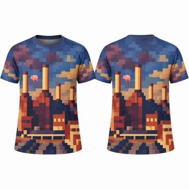 Pink Floyd Shirt - Album Cover 1977 Battersea Power Station Pixel Art