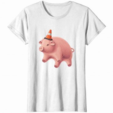 Pink Floyd Shirt - Algie Pig Animal Wearing Traffic Cones