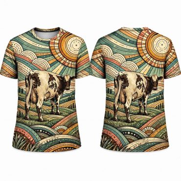 Pink Floyd Shirt - Atom Heart Mother Cow Sun A Touch of Style