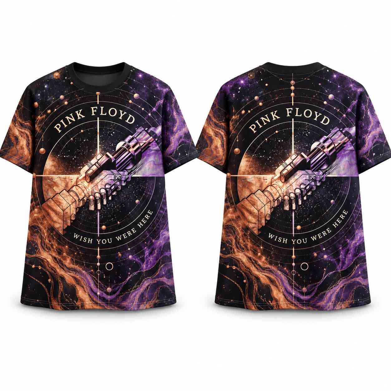 Pink Floyd Shirt - Machine Wish You Were Here Greeting Orange Pink Floyd Shirt - Machine Wish You Were Here Greeting Orange