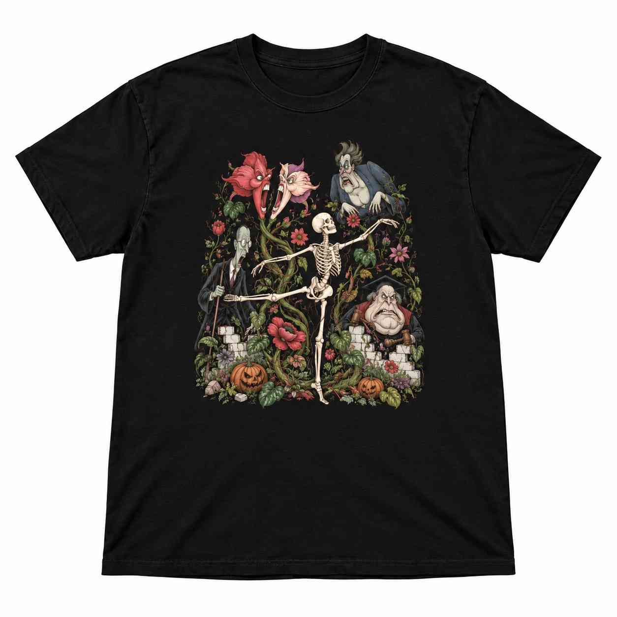 Pink Floyd Shirt - Skeleton Dancing In The Forest of The Wall Halloween Pink Floyd Shirt - Skeleton Dancing In The Forest of The Wall Halloween