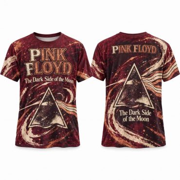Pink Floyd Shirt - The Dark Side Of The Moon Red Endless Vortex