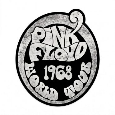 Pink Floyd Sticker - 1968 World Tour Rock Circle