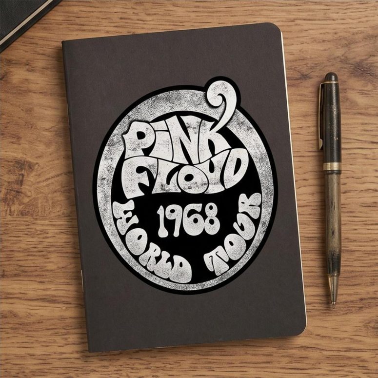 Pink Floyd Sticker - 1968 World Tour Rock Circle