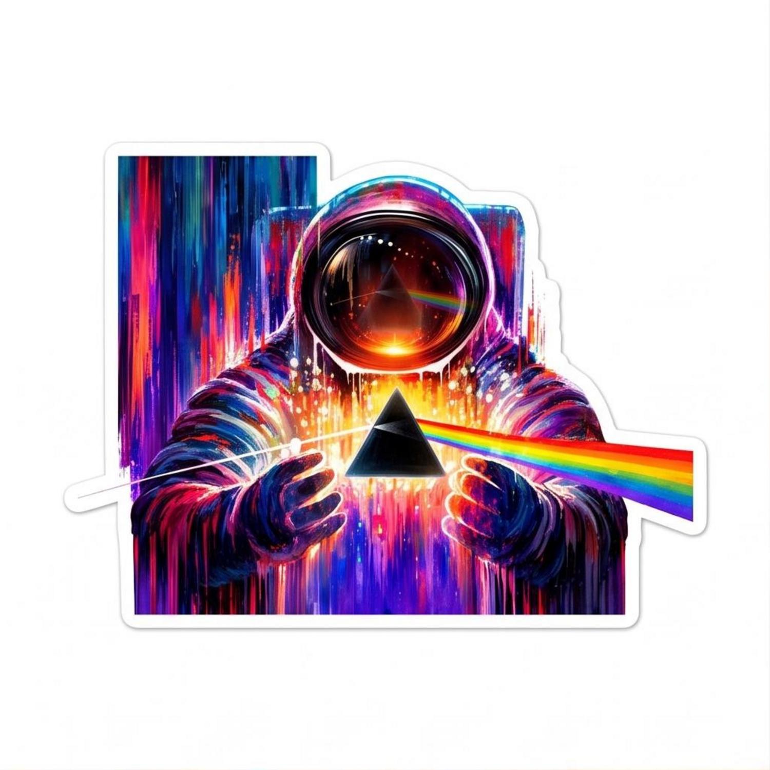 Pink Floyd Sticker - Astronaut First Encounter with DSOTM Pink Floyd Sticker - Astronaut First Encounter with DSOTM