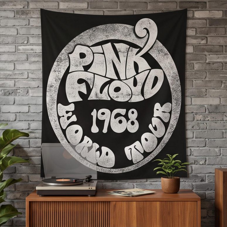 Pink Floyd Tapestry - 1968 World Tour Rock Circle Pink Floyd Tapestry - 1968 World Tour Rock Circle
