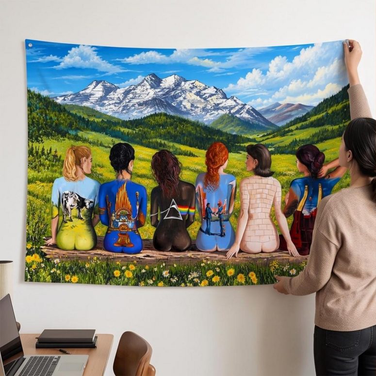 Pink Floyd Tapestry - Back Art in the Valley Pink Floyd Tapestry - Back Art in the Valley