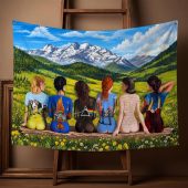 Pink Floyd Tapestry - Back Art in the Valley Pink Floyd Tapestry - Back Art in the Valley