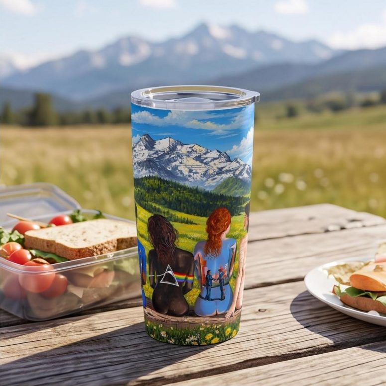 Pink Floyd Tumbler - Back Art in the Valley Pink Floyd Tumbler - Back Art in the Valley