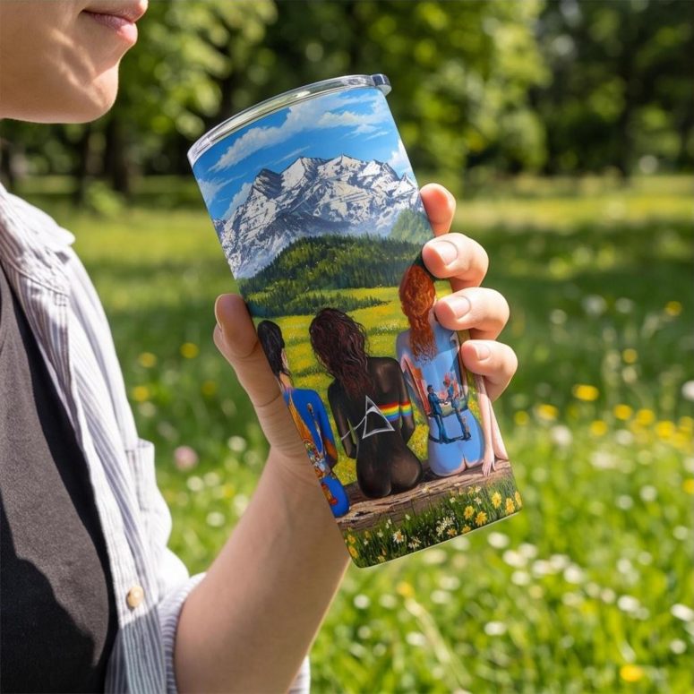 Pink Floyd Tumbler - Back Art in the Valley Pink Floyd Tumbler - Back Art in the Valley