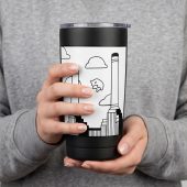 Pink Floyd Tumbler - Flying Pig Over Battersea Power Station Minimalism