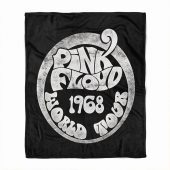 Pink Floyd Velveteen Plush Blanket - 1968 World Tour Rock Circle