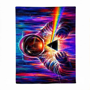 Pink Floyd Velveteen Plush Blanket - Astronaut First Encounter with DSOTM