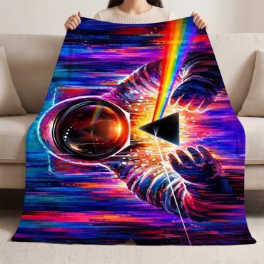 Pink Floyd Velveteen Plush Blanket - Astronaut First Encounter with DSOTM