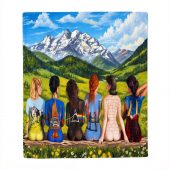 Pink Floyd Velveteen Plush Blanket - Back Art in the Valley