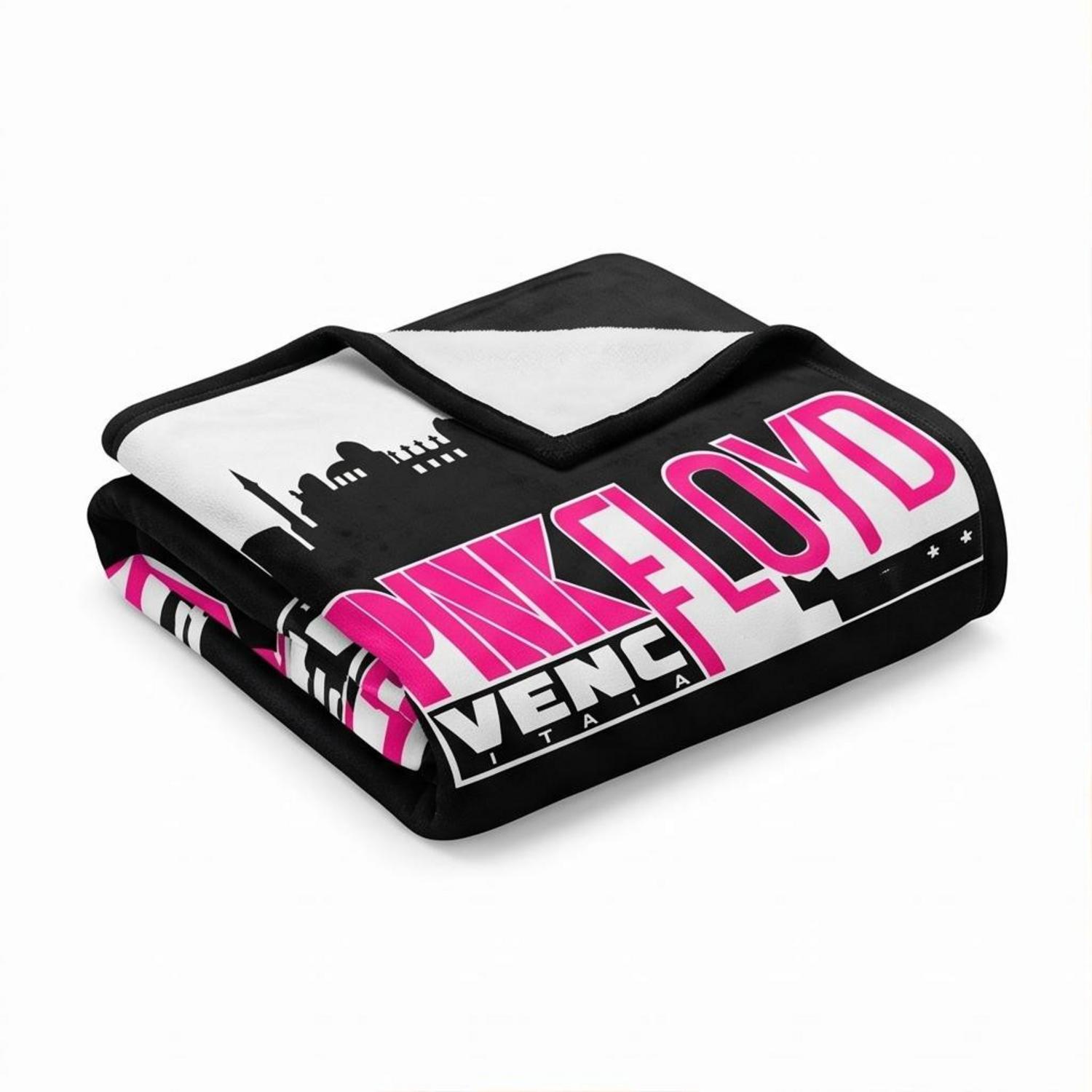 Pink Floyd Velveteen Plush Blanket - Venice Italia 1965 Vintage Pink Floyd Velveteen Plush Blanket - Venice Italia 1965 Vintage