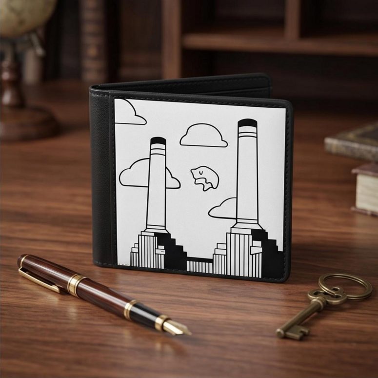Pink Floyd Wallet - Flying Pig Over Battersea Power Station Minimalism